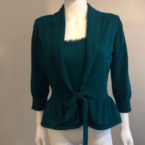 Limited teal sweater and cami